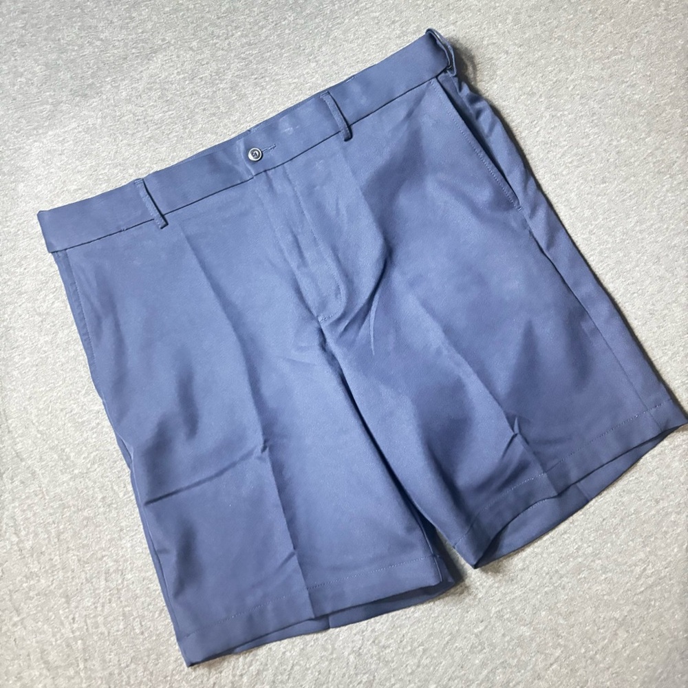 PGA Tour Navy Flat Front Blue Golf Shorts‎